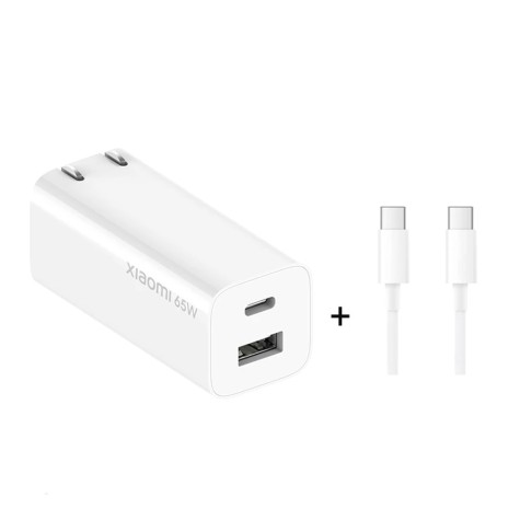 CARGADOR XIAOMI 65W GAN DUAL USB-A/USB-C + CABLE AD652G