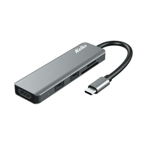 ADAPTADOR HUB USB 6 EN 1 KOLKE KCH-431 HDMI/USB-C/MICRO/USB