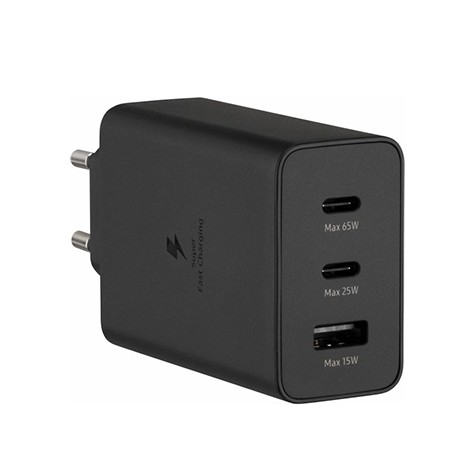 ADAPTADOR DE CORRIENTE SAMSUNG TRIO 65W+25W+15W EP-T6530N NEGRO